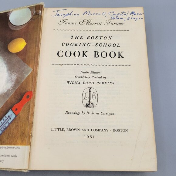1951 The New Fannie Farmer Boston Cooking School Cook Book Hardcover - Picture 6 of 15